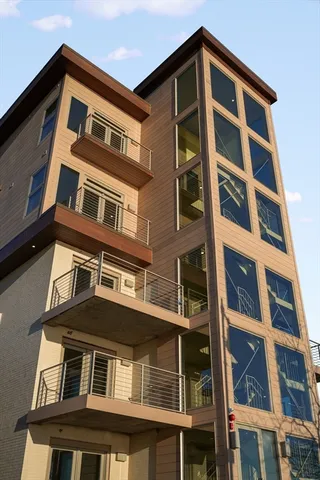 a front view of a building