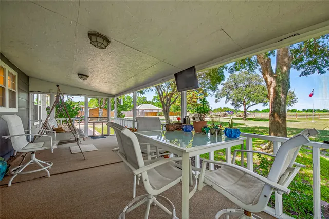 a outdoor space with furniture