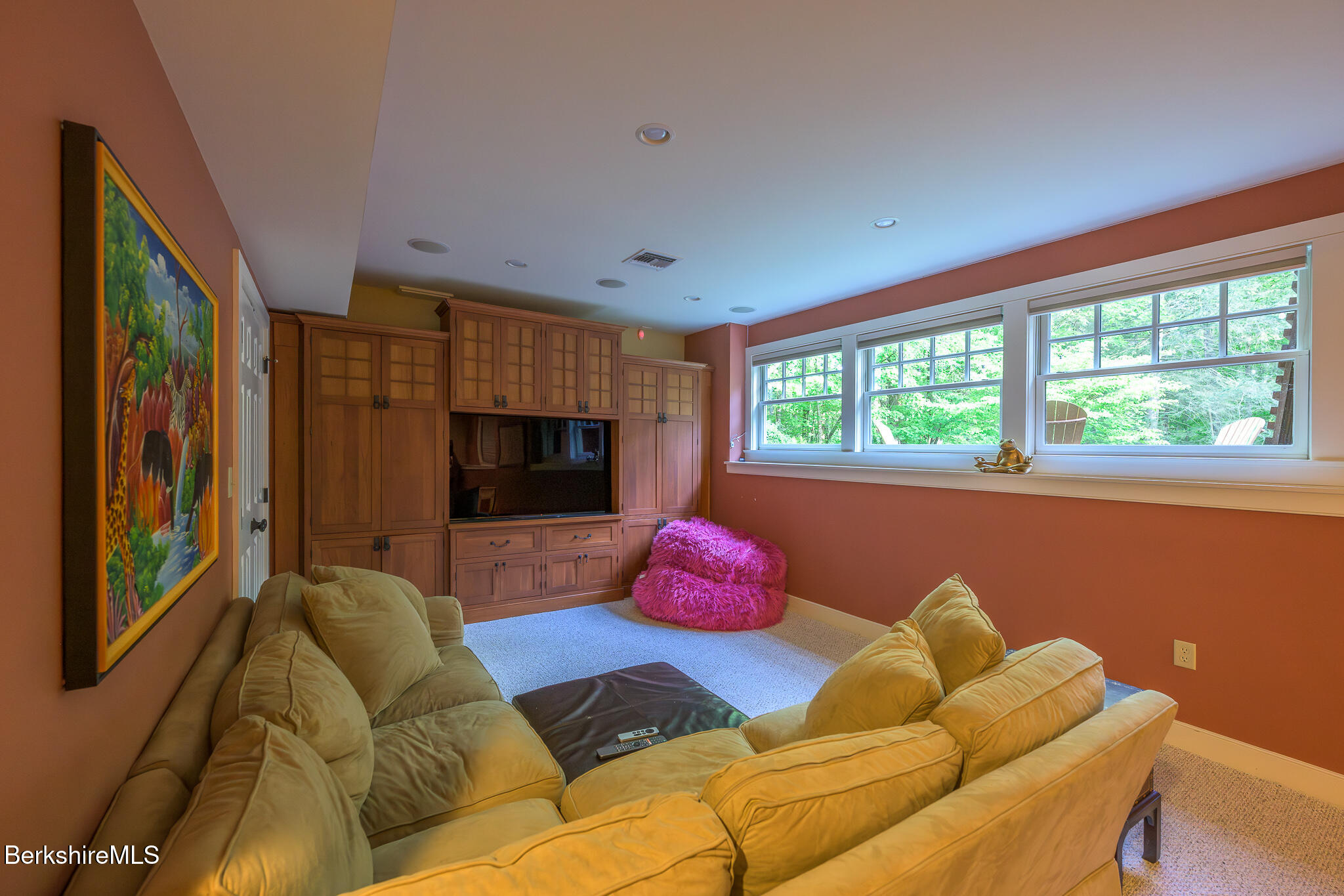 430 Lenox Road Richmond, MA 01254 - Photo 50 of 66 a living room with furniture and a flat screen tv