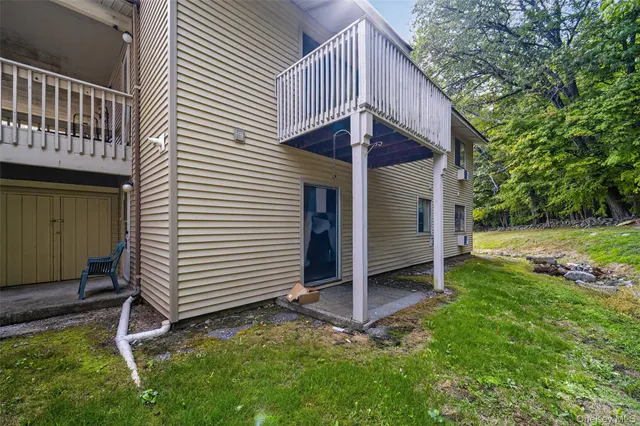 a view of a yard with a porch