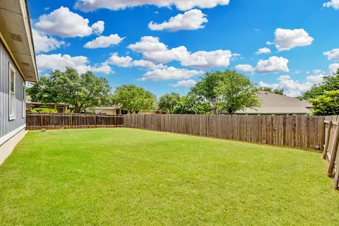 a view of a backyard
