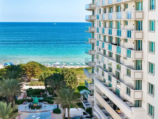 a view of an ocean and beach