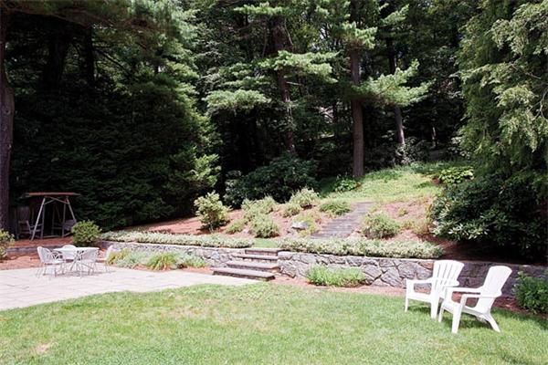 60 Beverly Road Brookline, MA 02467 - Photo 8 of 8 a view of backyard with plants and outdoor seating