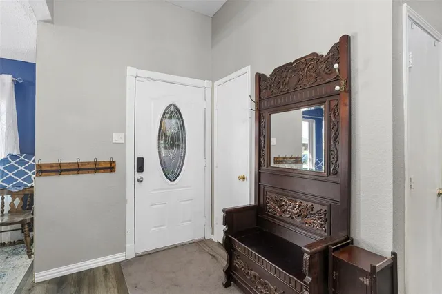 a front view of a house with entryway