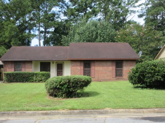 1742 Bunker Hill Road Columbus, GA 31907 - Photo 5 of 44 Front View, Brick and Frame Exterior with 1 Car Carport, Level Front Yard