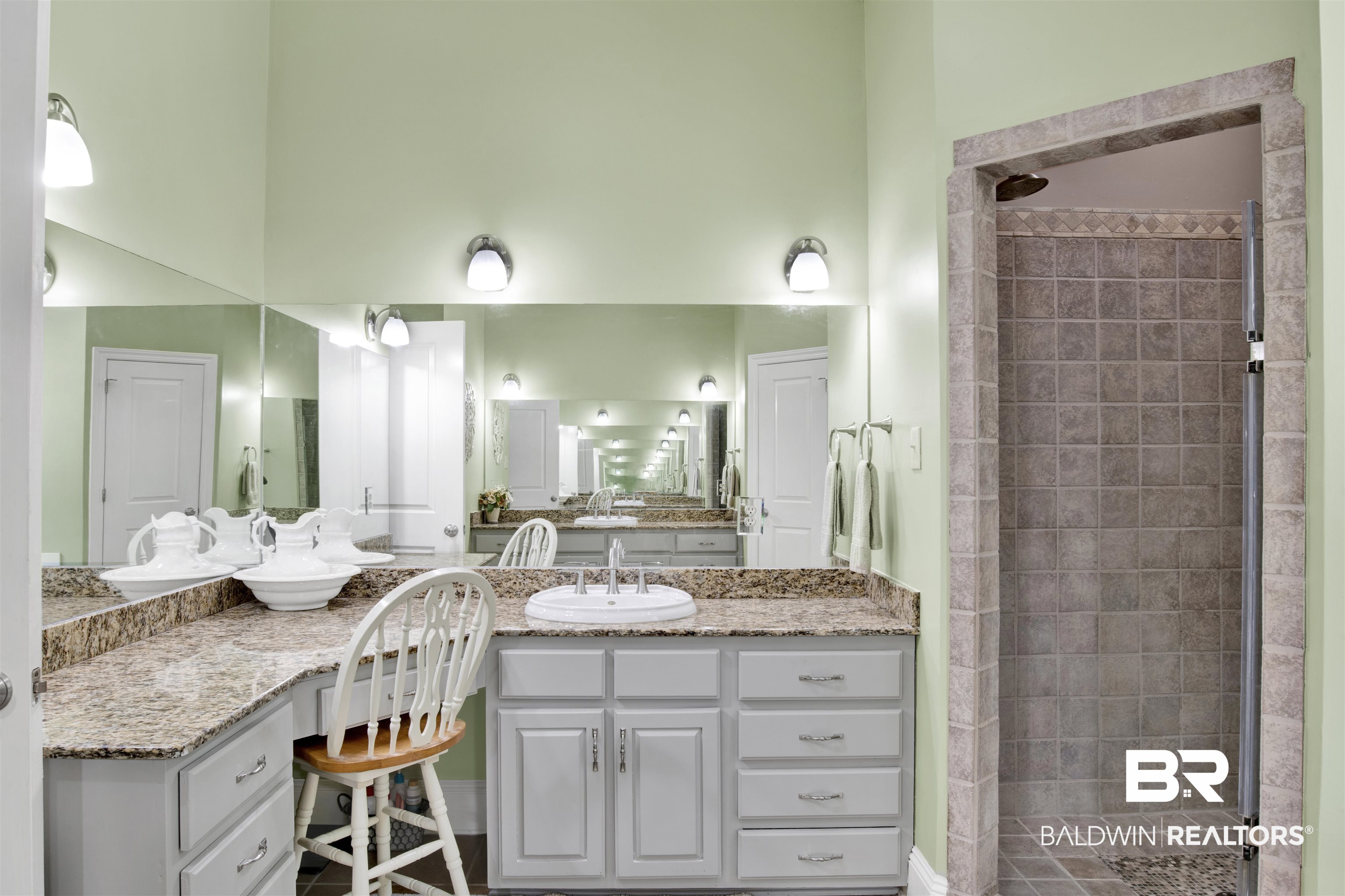 4340 Hamilton Oaks Lane Mobile, AL 36695 - Photo 29 of 51 Bathroom featuring tiled shower and large vanity