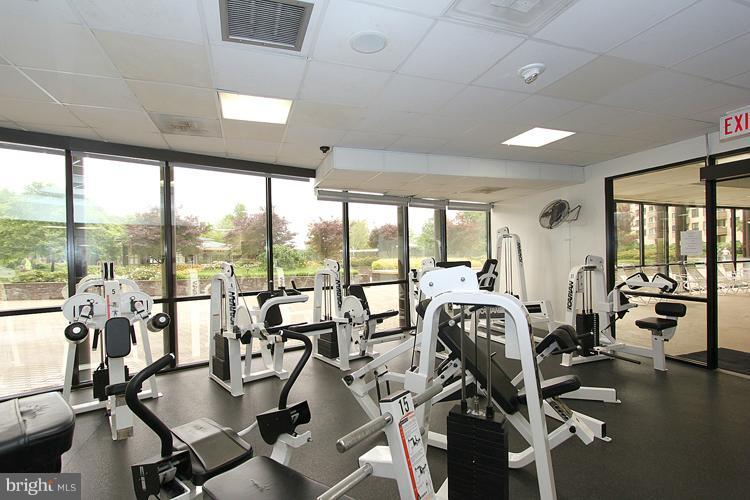 5225 Pooks Hill Road, Unit 406N Bethesda, MD 20814 - Photo 17 of 18 a view of a room with gym equipment
