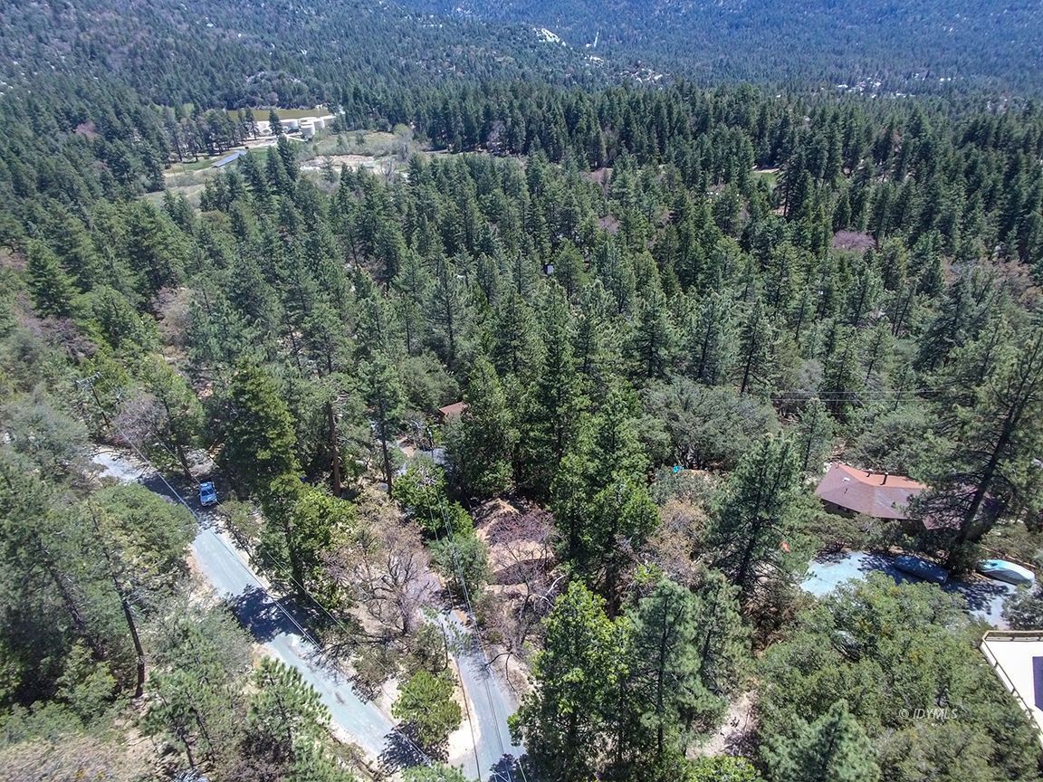 Lakeview Idyllwild, CA 92549 - Photo 24 of 43 an aerial view of residential house with outdoor space and trees all around
