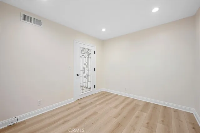 an empty room with a window