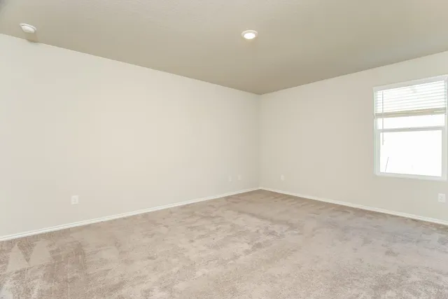 an empty room with a window