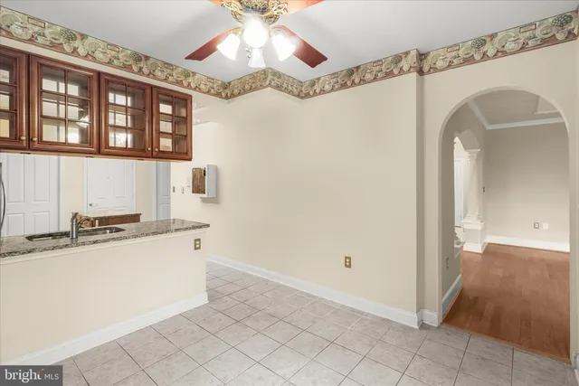 an empty room with a window