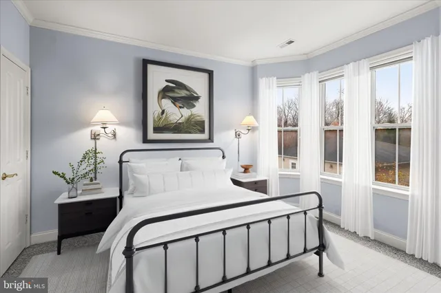 a view of an empty room with glass door