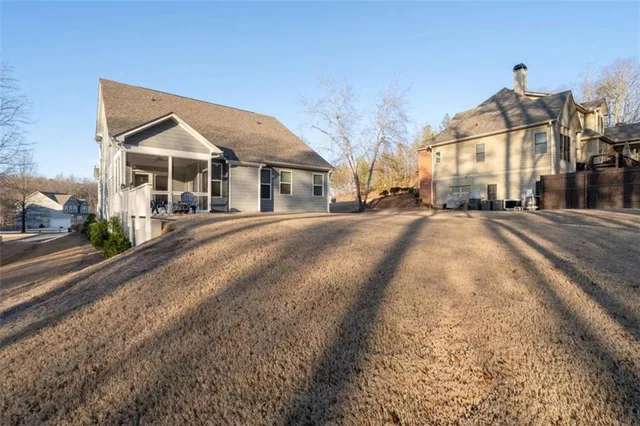 a view of a balcony with wooden floor