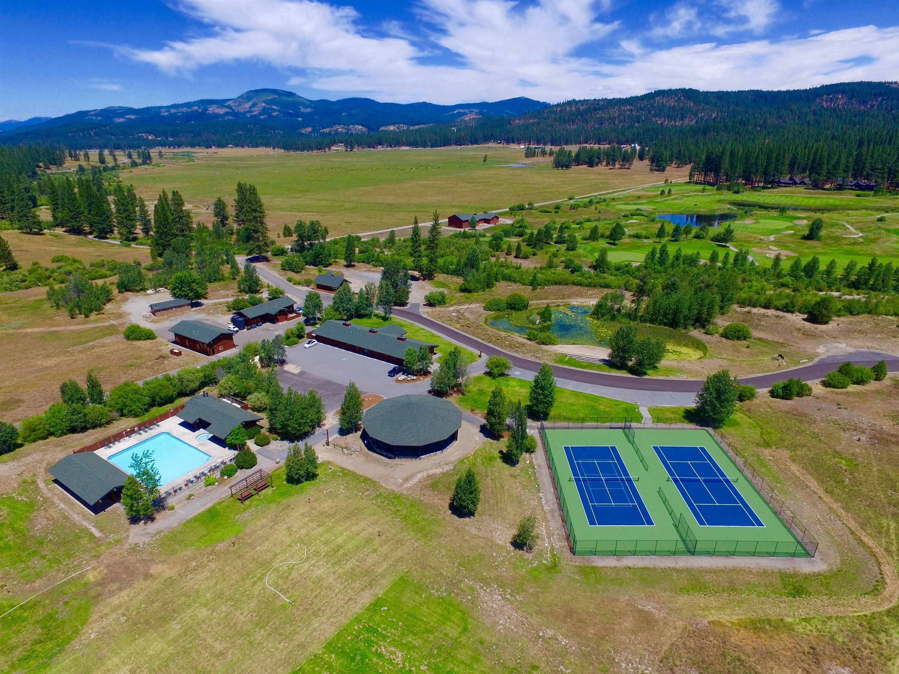 134 Quail View Circle Clio, CA 96106 - Photo 46 of 49 a view of a swimming pool with a patio and mountain view