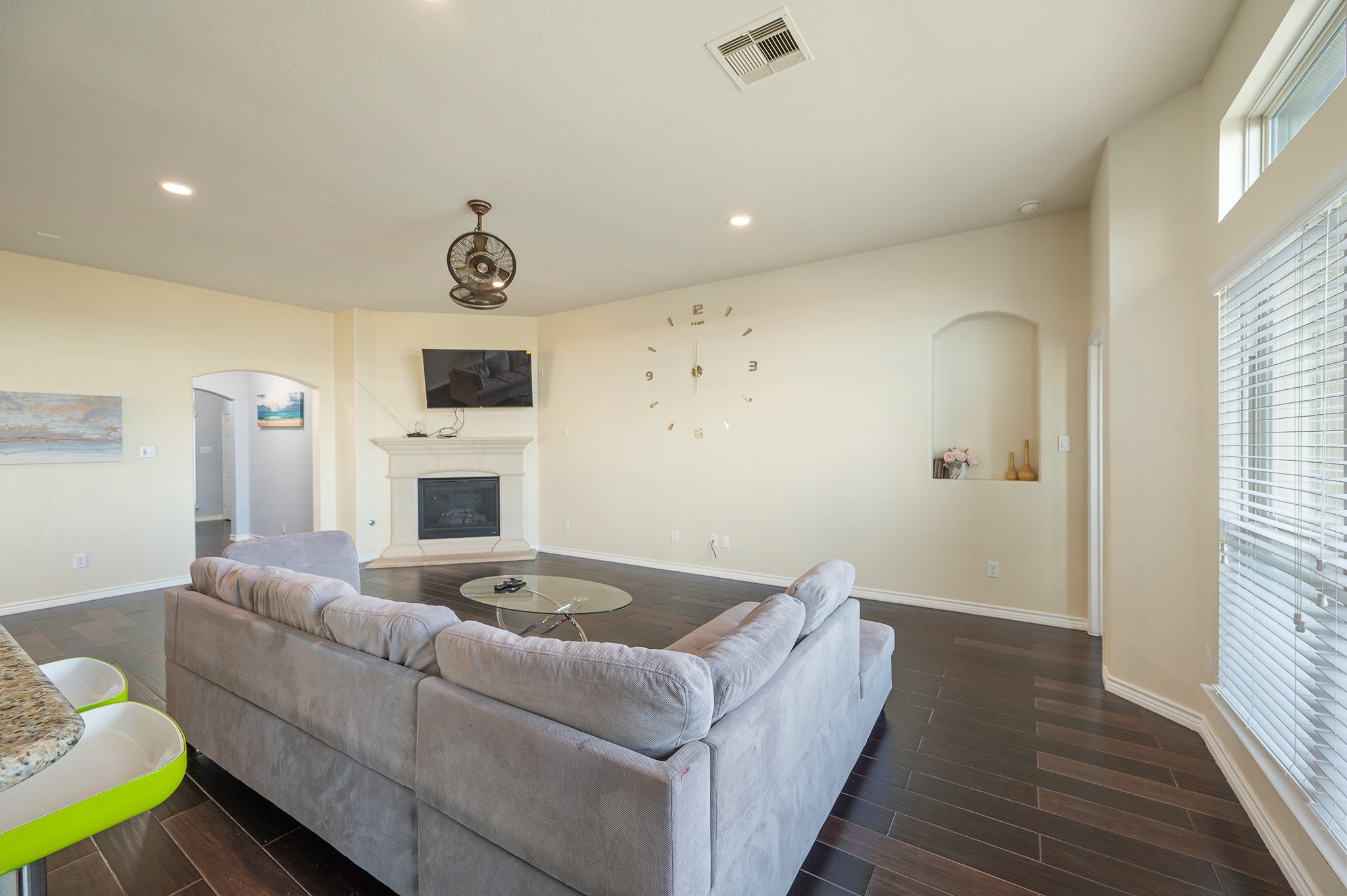 23454 Quarry Path Way Katy, TX 77493 - Photo 23 of 39 a living room with furniture and a fireplace