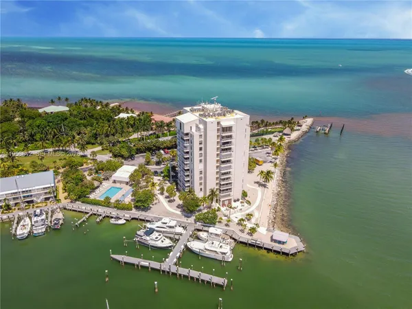 a view of a lake with a big yard