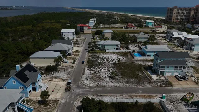 an aerial view of multiple house