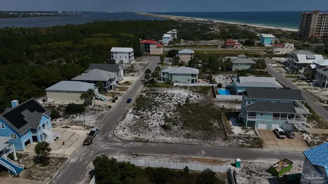 an aerial view of multiple house