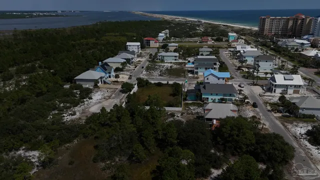an aerial view of a city