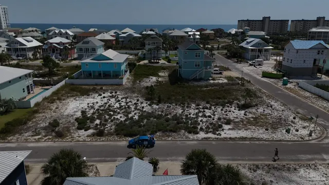 an aerial view of multiple house
