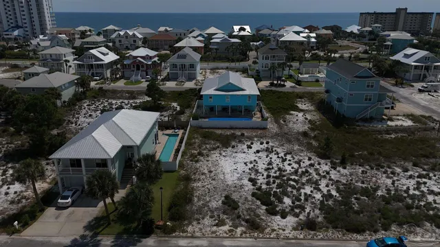 an aerial view of multiple house