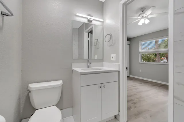 an aerial view of a city with seating space