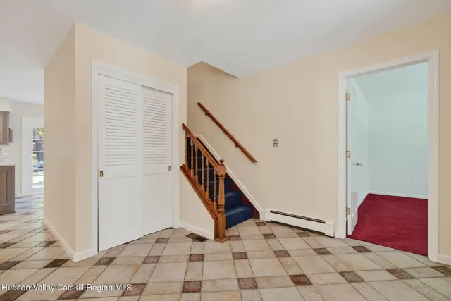 a view of an entryway with staircase