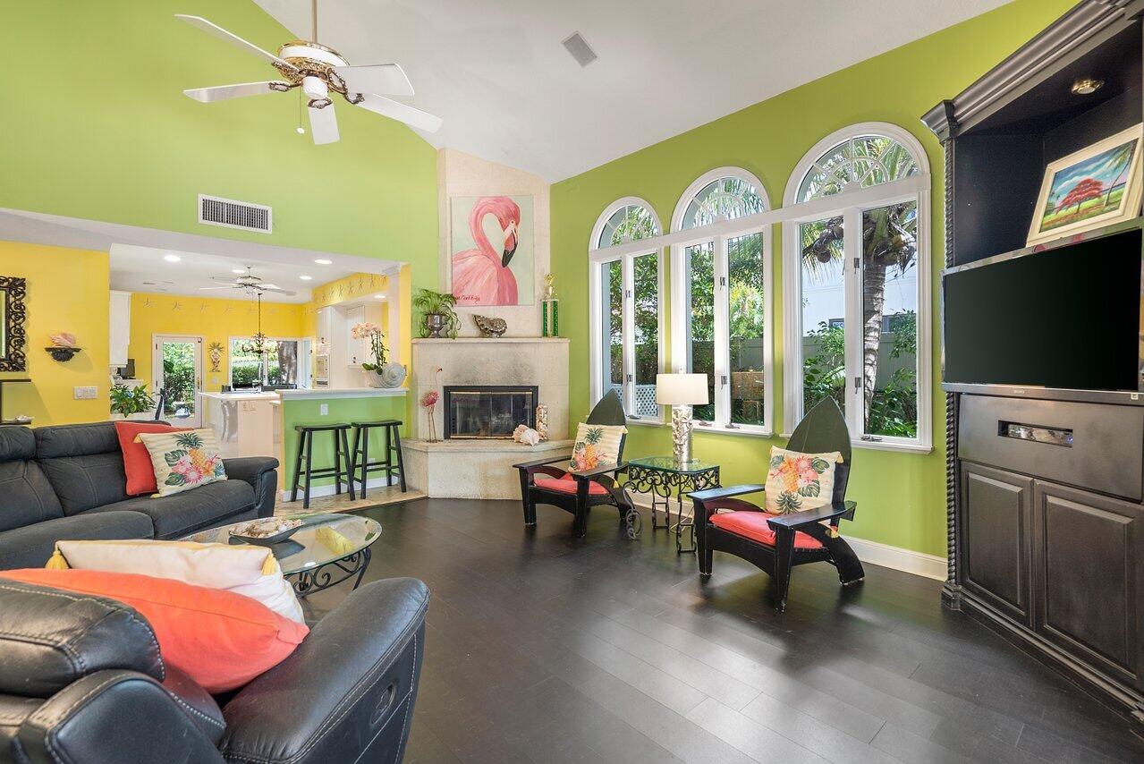 243 Florenada Terrace Boca Raton, FL 33486 - Photo 20 of 48 a living room with furniture fireplace and flat screen tv