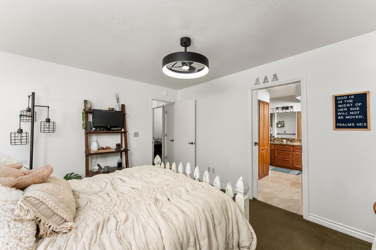 5990 Upper Ridge Way Auburn, CA 95602 - Photo 23 of 51 a bedroom with a bed and a view of kitchen