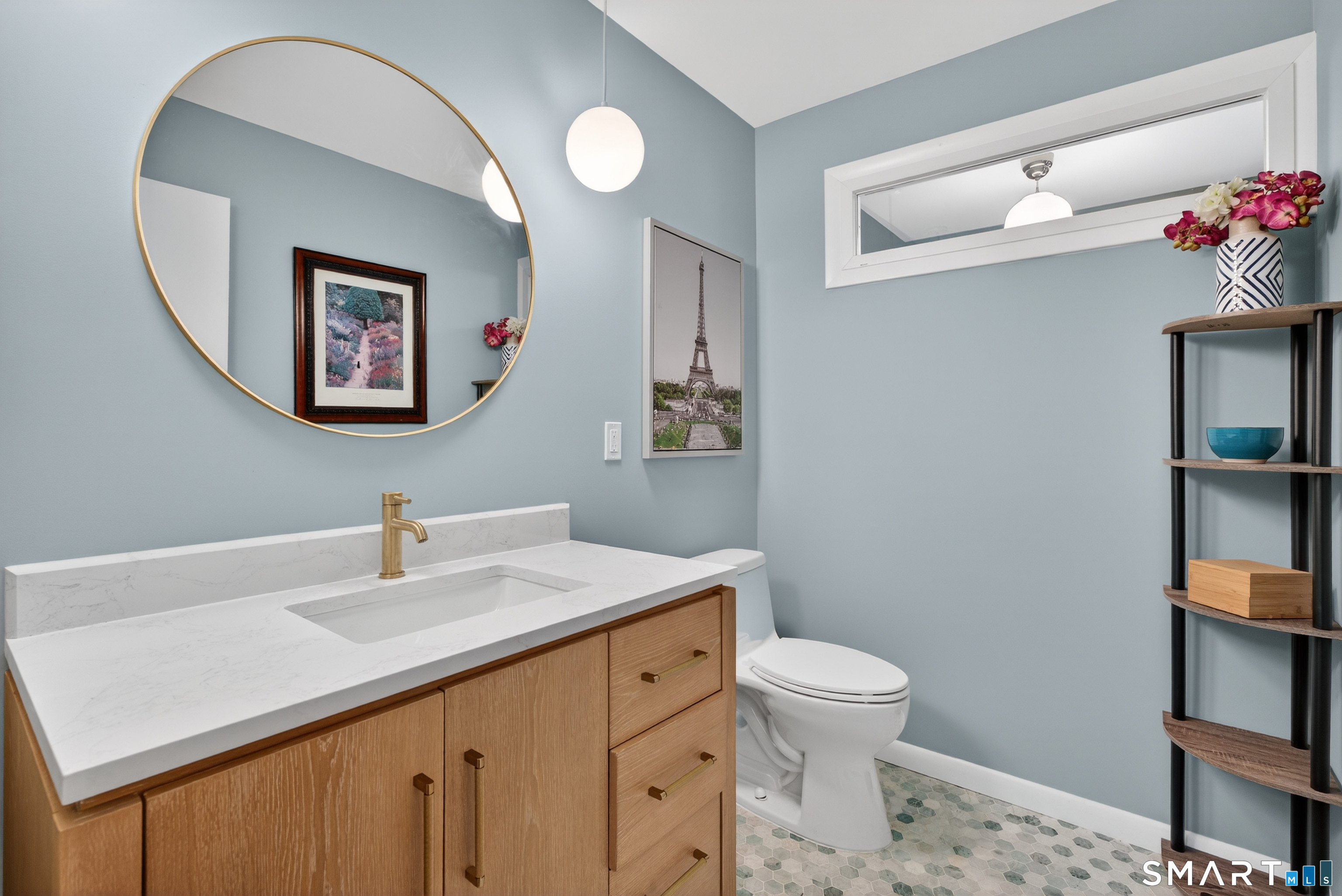 230 Six Rod Highway Hamden, CT 06518 - Photo 15 of 38 a bathroom with a sink a vanity and a mirror