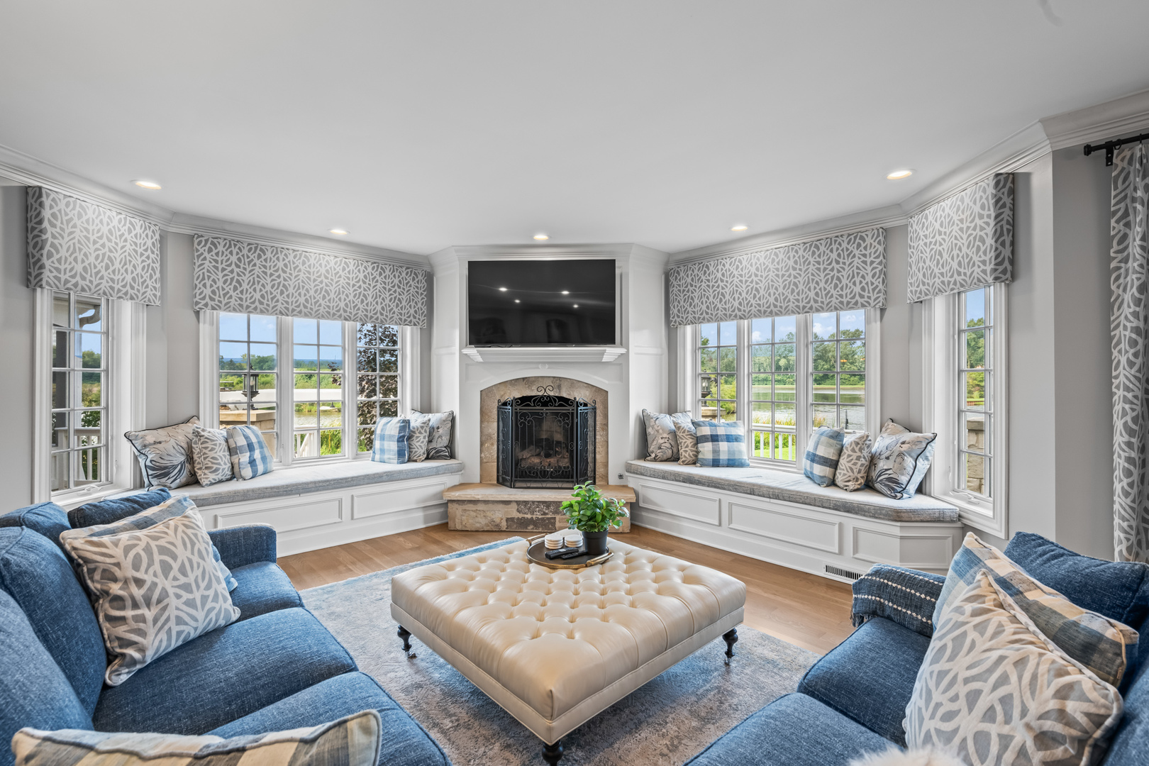 35 Riderwood Road North Barrington, IL 60010 - Photo 13 of 59 a living room with furniture fireplace and a large window