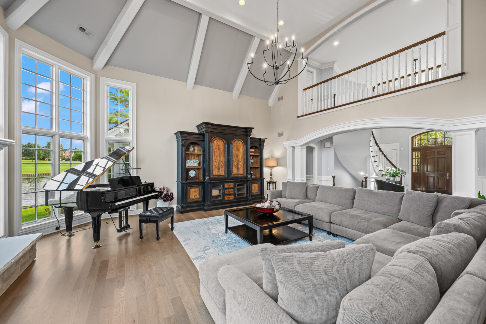35 Riderwood Road North Barrington, IL 60010 - Photo 15 of 59 a living room with furniture dining area and a chandelier