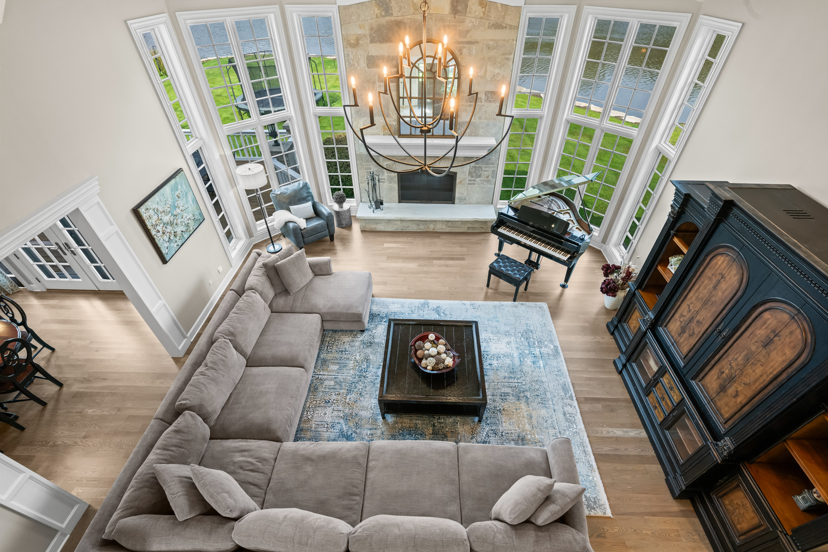 35 Riderwood Road North Barrington, IL 60010 - Photo 17 of 59 a living room with furniture and a fireplace