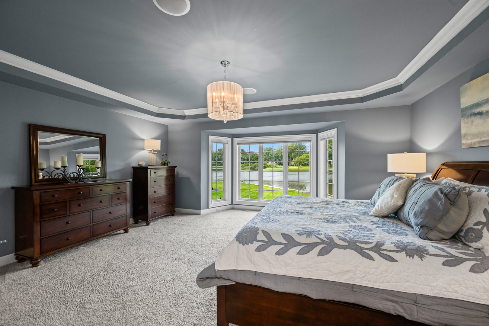 35 Riderwood Road North Barrington, IL 60010 - Photo 20 of 59 a bedroom with a bed and a large window