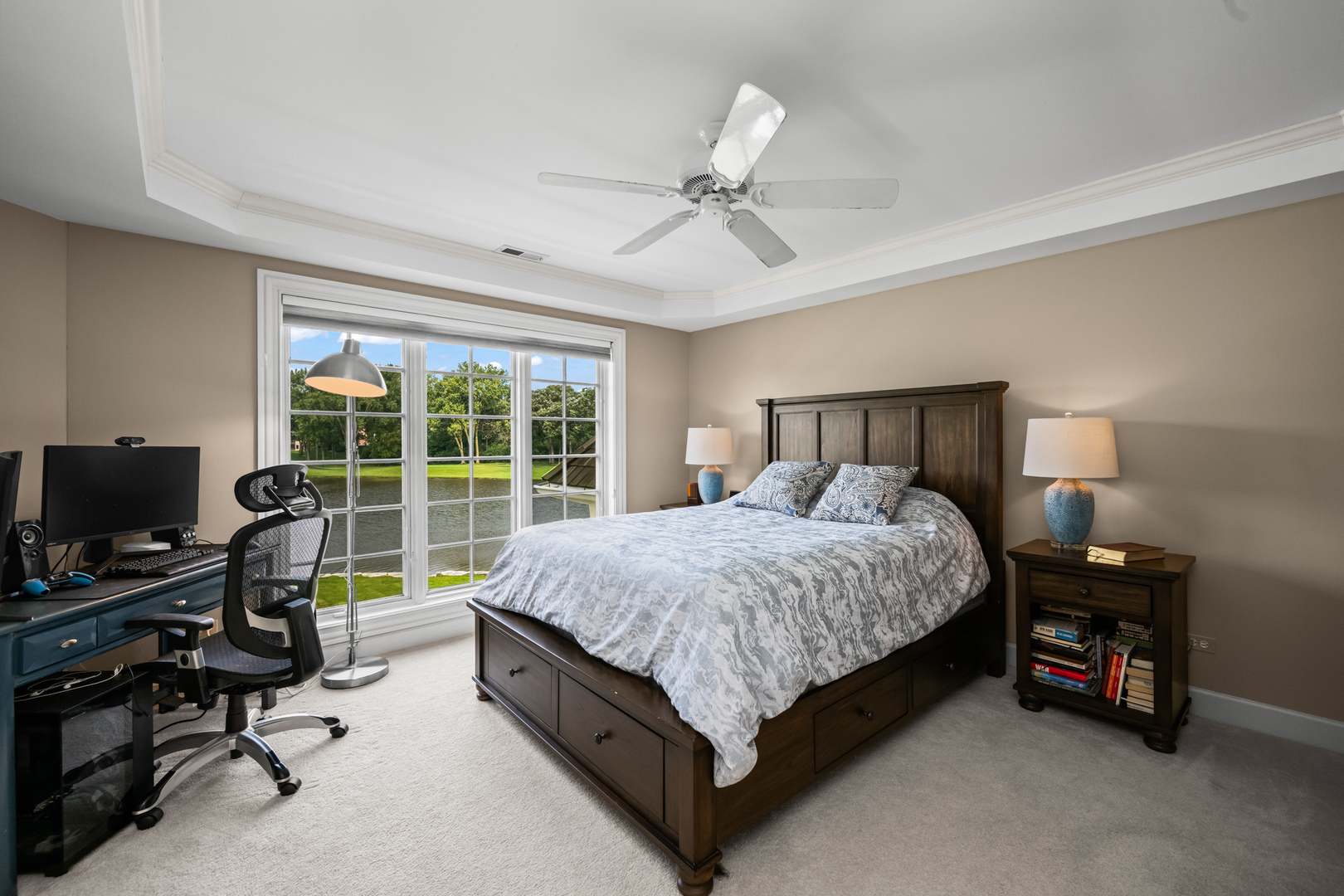 35 Riderwood Road North Barrington, IL 60010 - Photo 25 of 59 a spacious bedroom with a bed and a flat tv screen