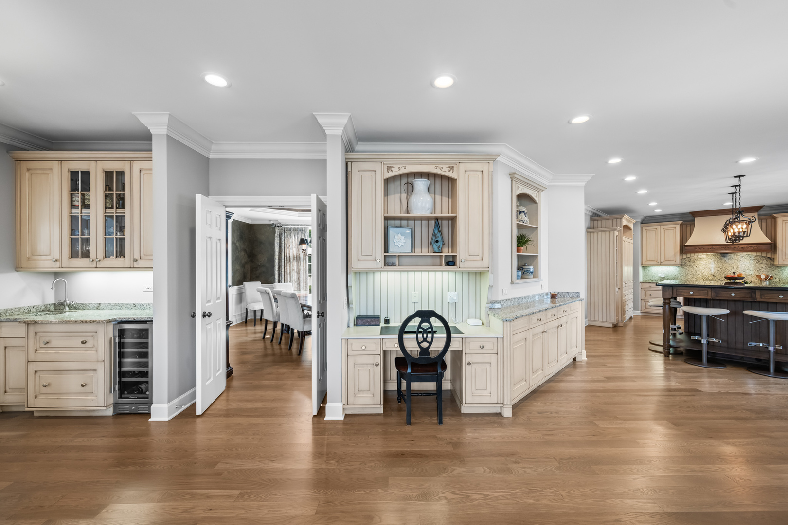 35 Riderwood Road North Barrington, IL 60010 - Photo 9 of 59 a living room with fireplace furniture and a wooden floor