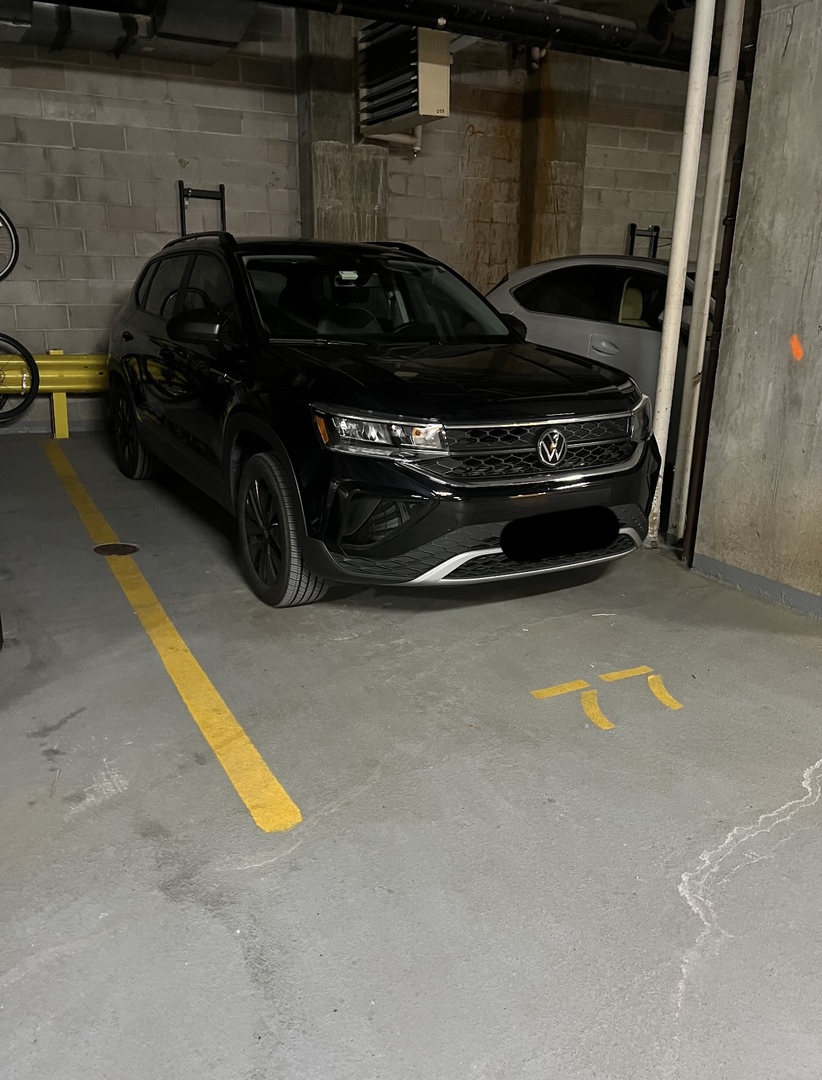 a car parked in a parking space
