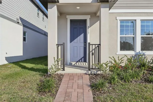 a view of a door of the house