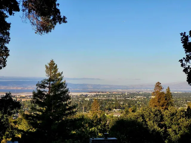 a view of lake with mountain