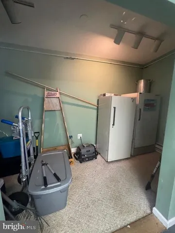 a room with water heater and air conditioner