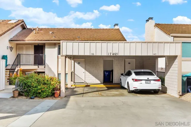 a car parked in front of a building