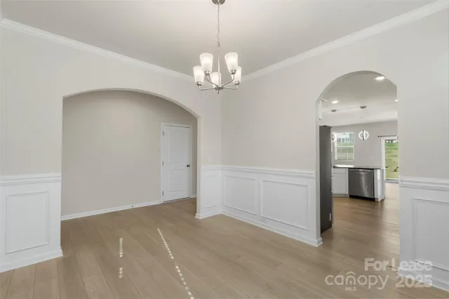 a view of a livingroom with a chandelier
