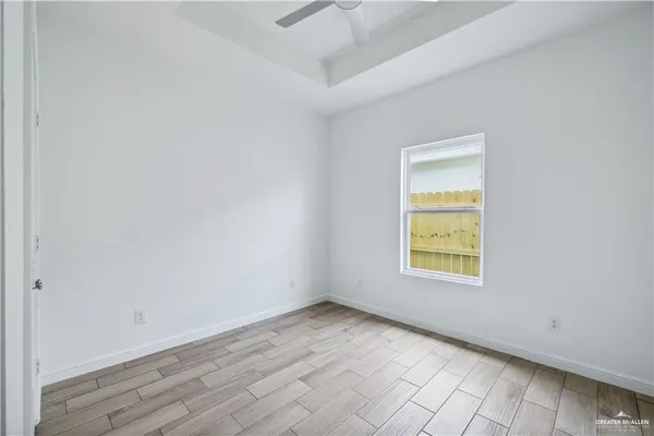 an empty room with a window