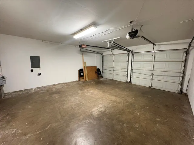 a view of a garage