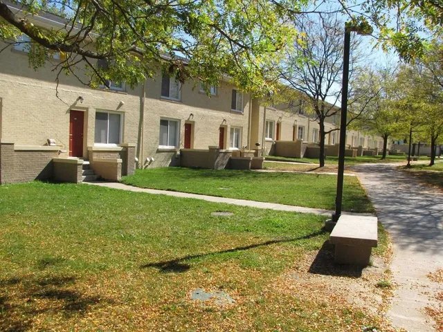 a house view with a garden space