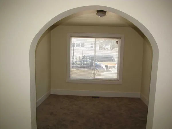 an empty room with a window