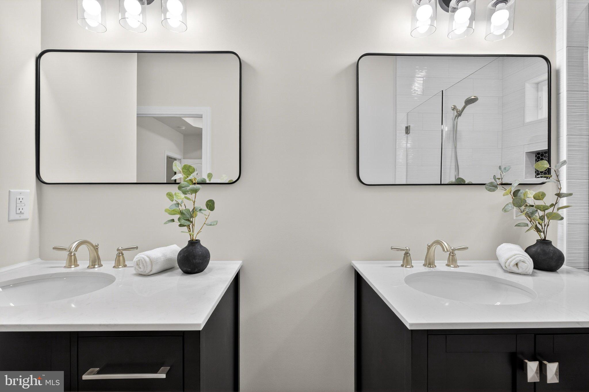 164 Pine Tree Road Townsend, DE 19734 - Photo 65 of 84 a bathroom with double vanity sinks and a mirror