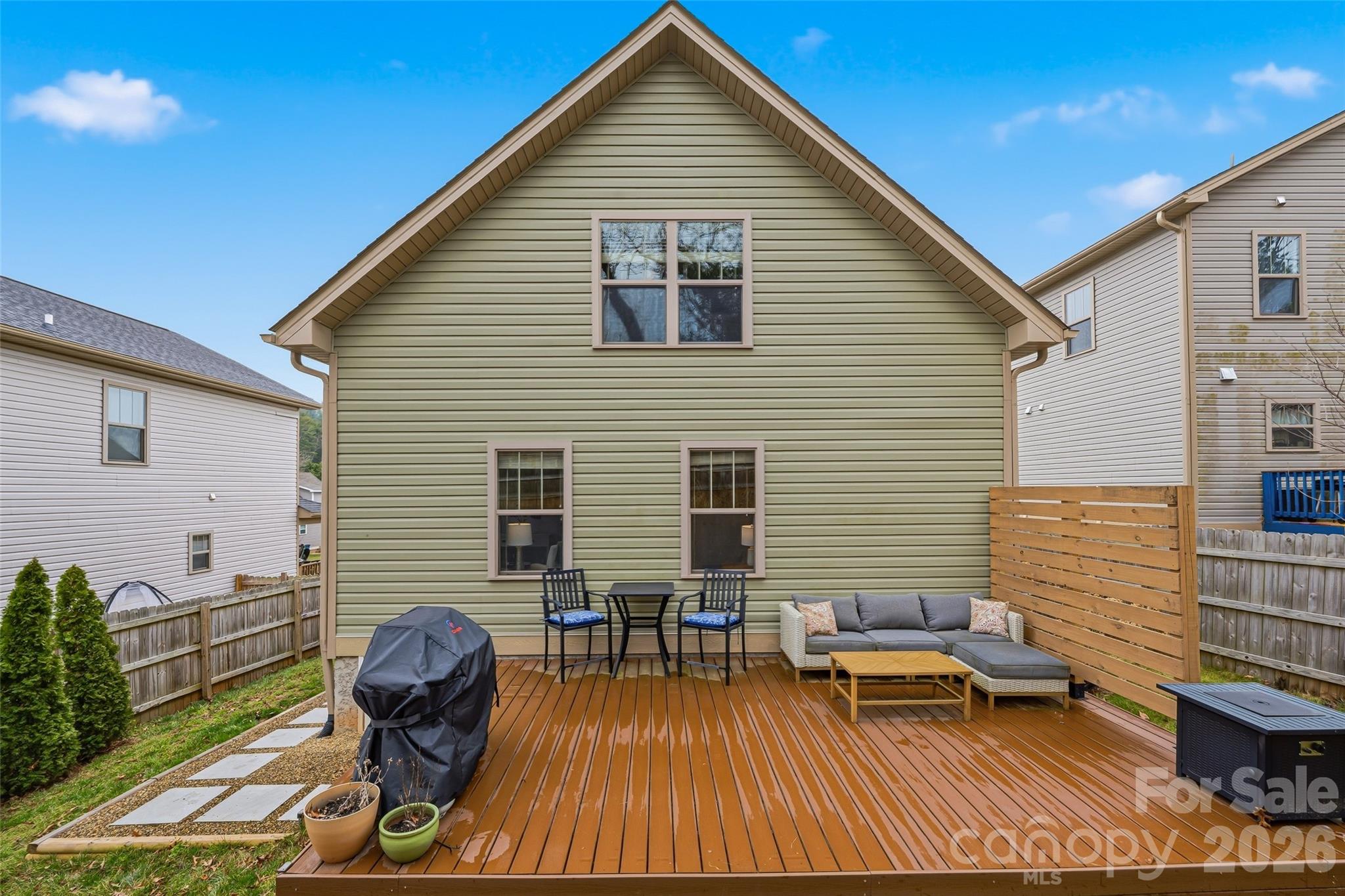 21 Yarrow Meadow Road Weaverville, NC 28787 - Photo 27 of 38 a backyard of a house with seating space