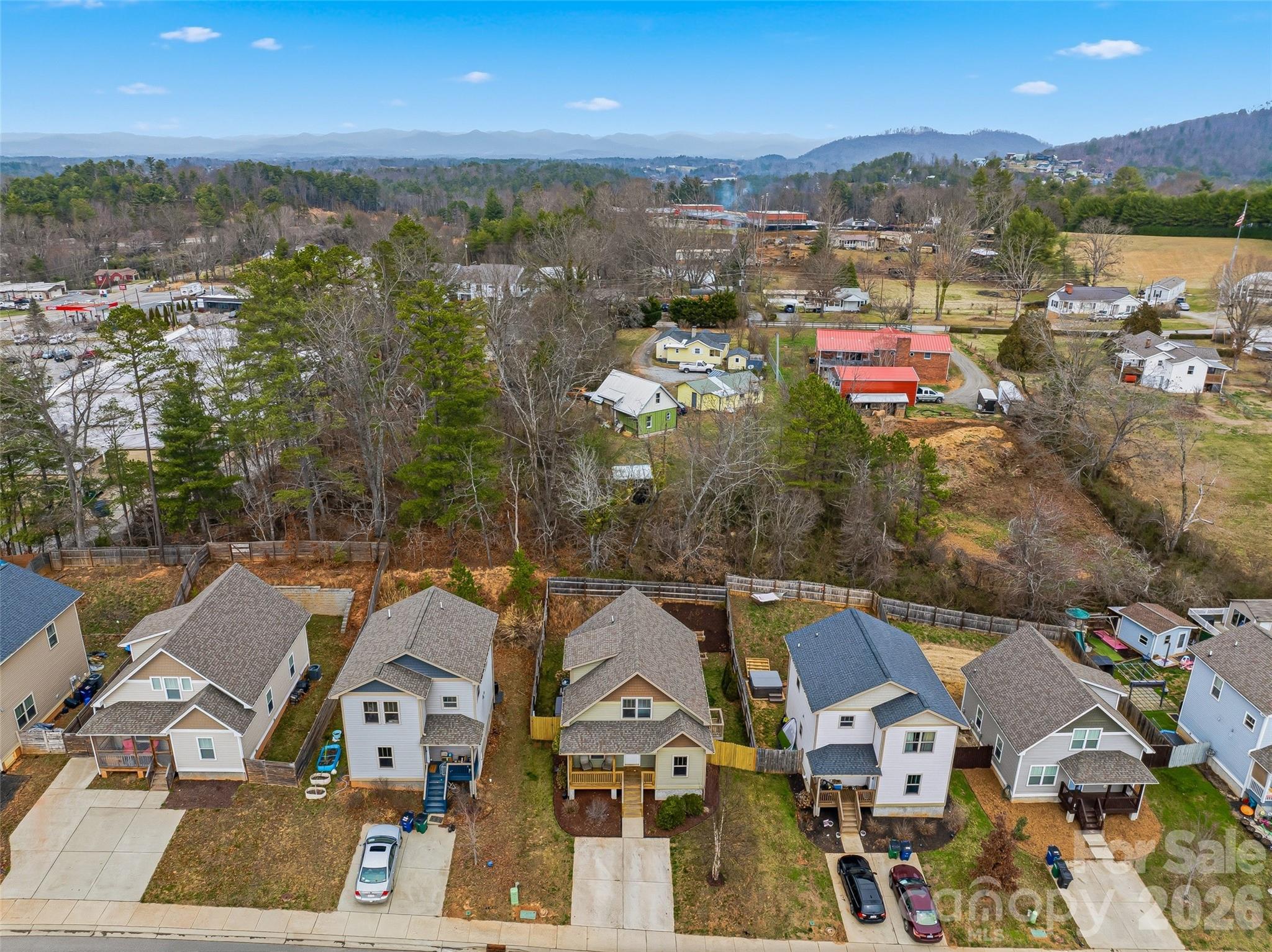 21 Yarrow Meadow Road Weaverville, NC 28787 - Photo 34 of 38 an aerial view of residential houses with outdoor space