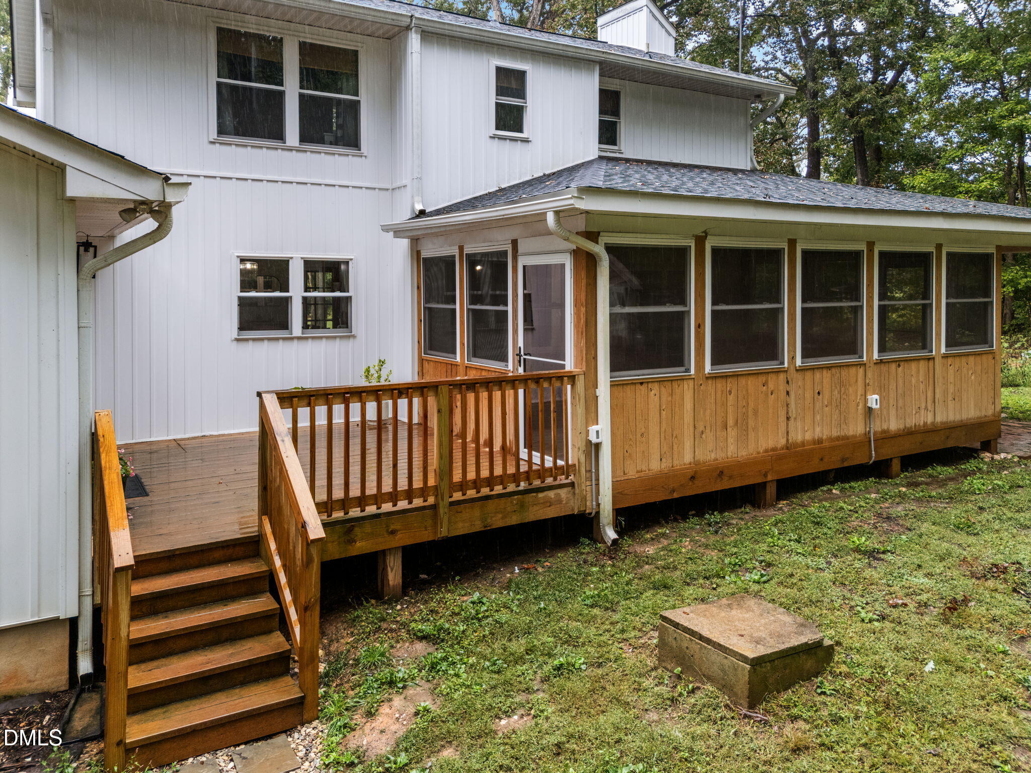 320 Dewitt Smith Road Pittsboro, NC 27312 - Photo 31 of 40 a backyard of a house with a deck